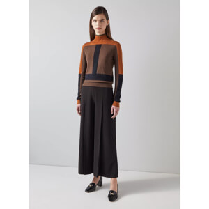 LK Bennett Eva Wide Crop Pleat Trouser